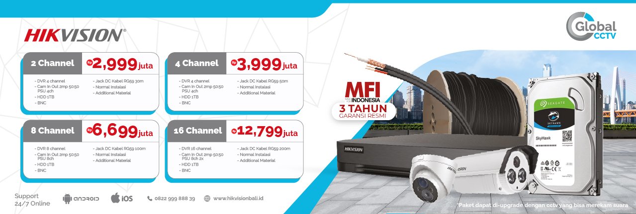 JUAL CCTV HIKVISION BALI DENPASAR TERLENGKAP TERMURAH 2025