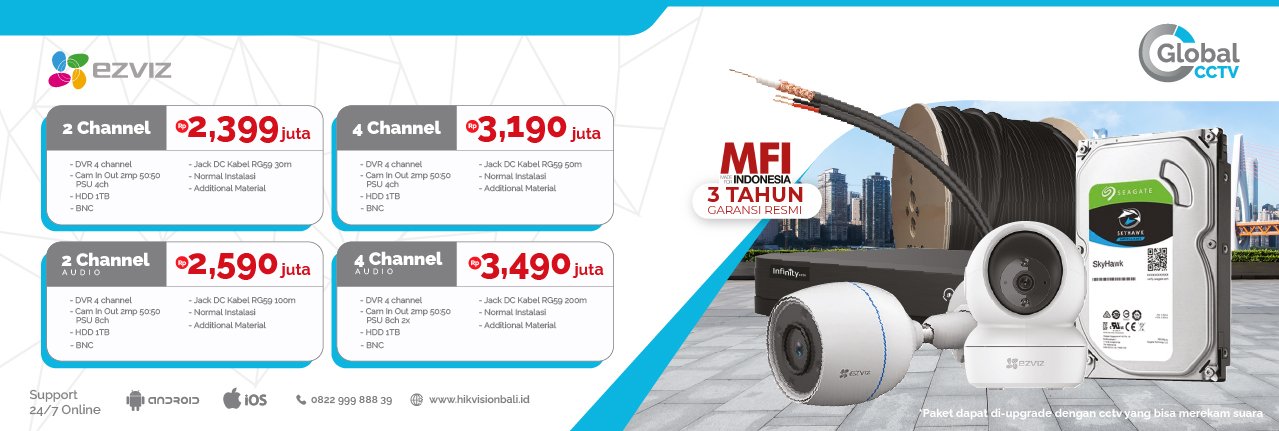 JUAL CCTV EZVIZ HI-LOOK CCTV BALI DENPASAR TERLENGKAP TERMURAH 2025