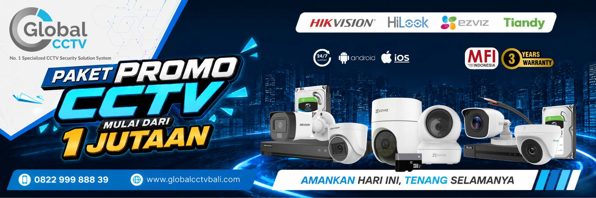 JUAL CCTV BALI DENPASAR TERLENGKAP TERMURAH